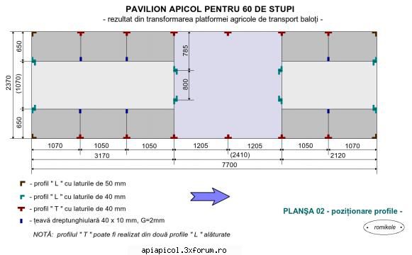 schita pavilion 60 stupi - zbye - SCHITE  PAVILION  APICOL