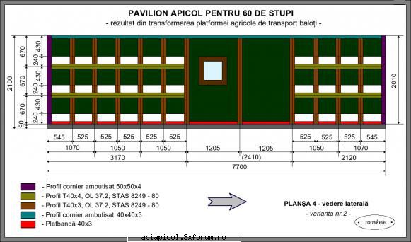 schita pavilion 60 stupi - zbye - SCHITE  PAVILION  APICOL